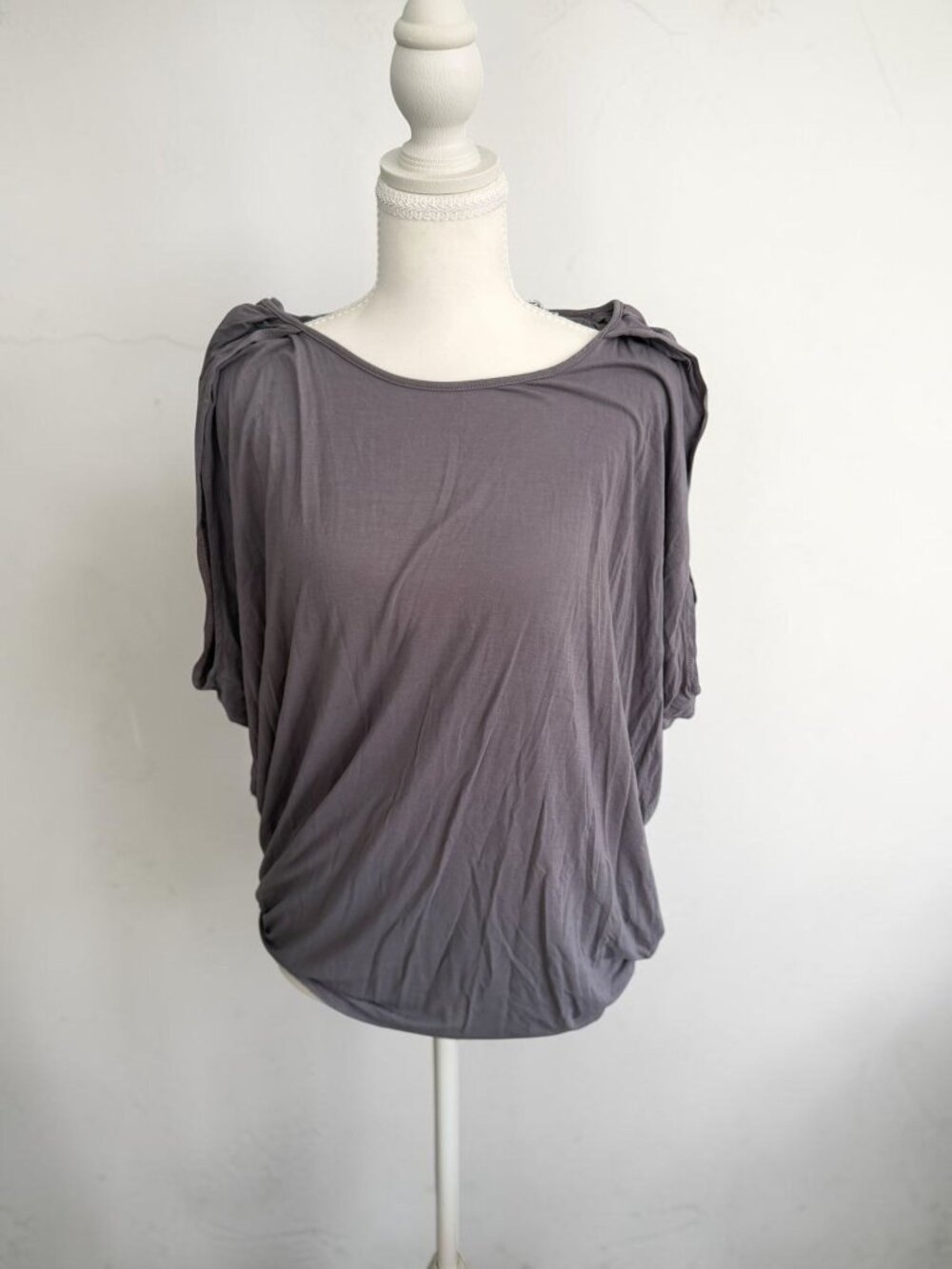 MICHAEL STARS Women's Gray Batwing Top Size One Size